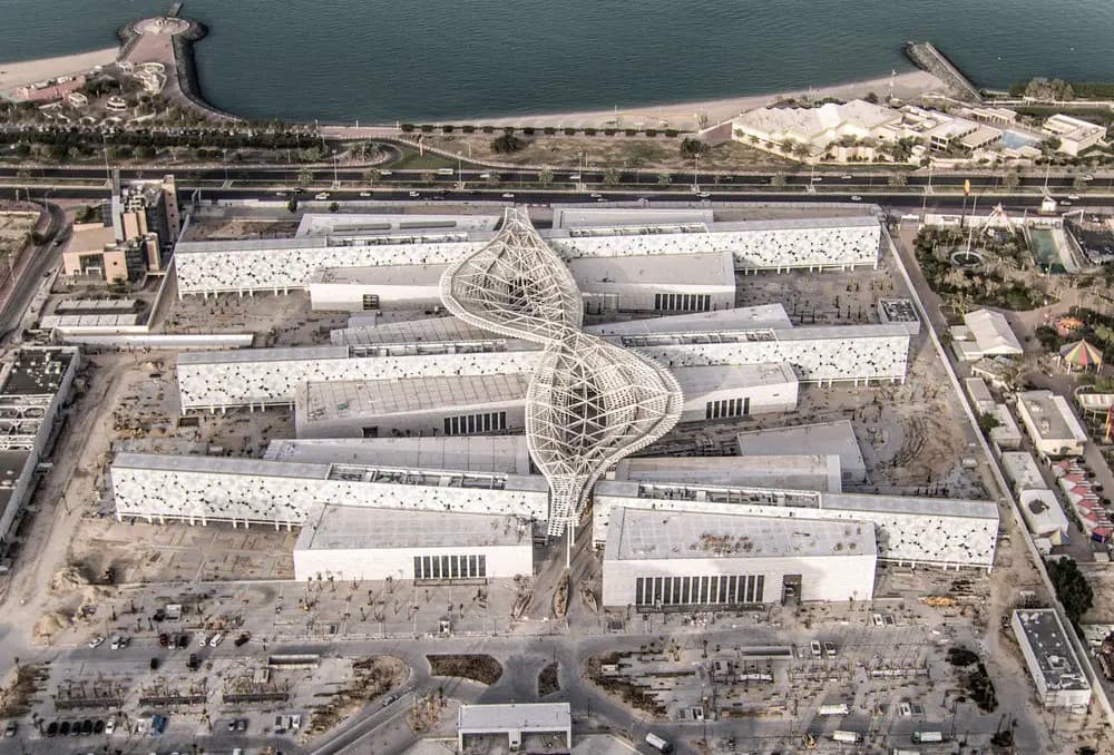 Aerial photograph of Sheikh Abdullah Al Salem Cultural Centre in Kuwait